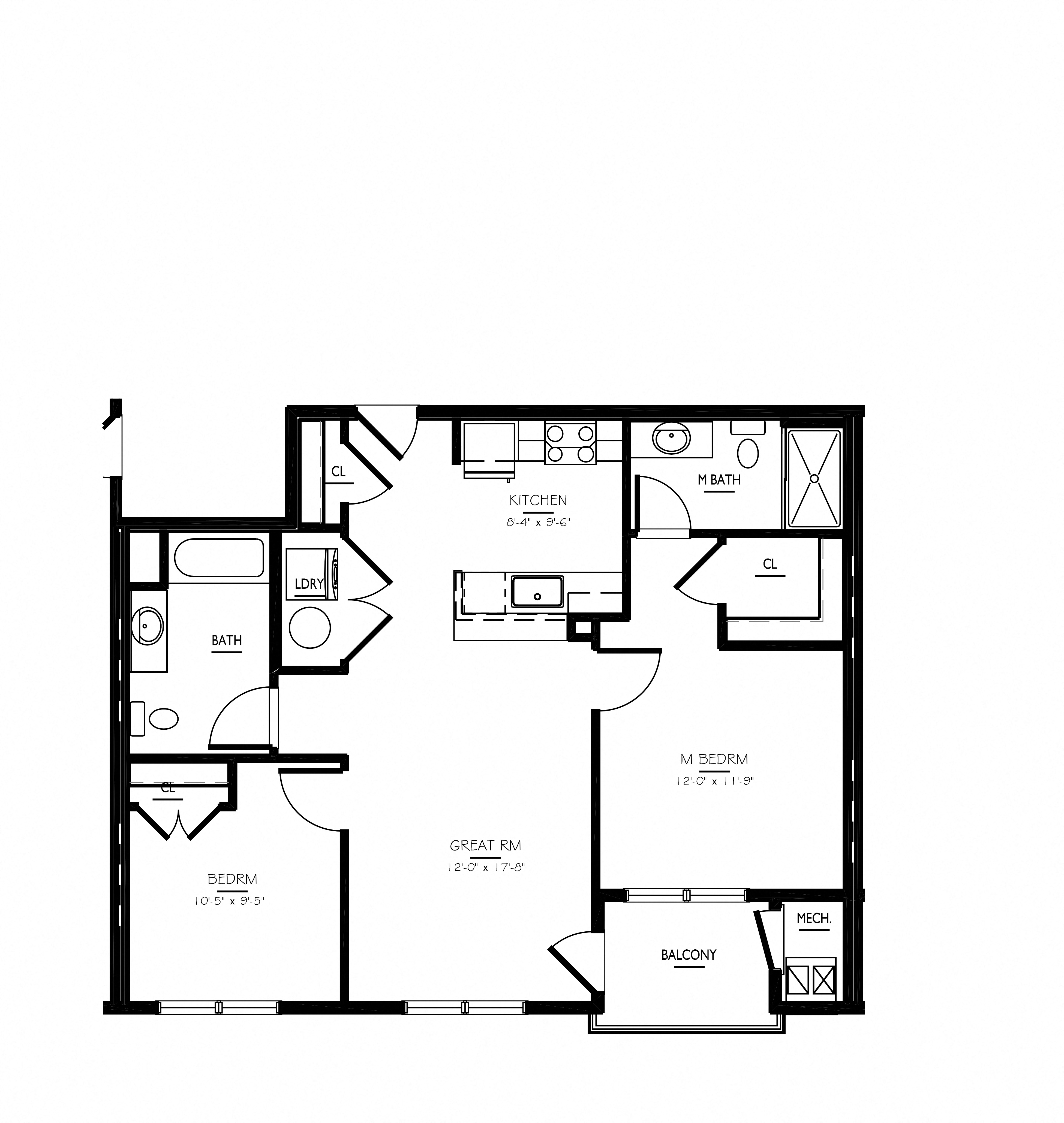 floorplan of apartment 1722